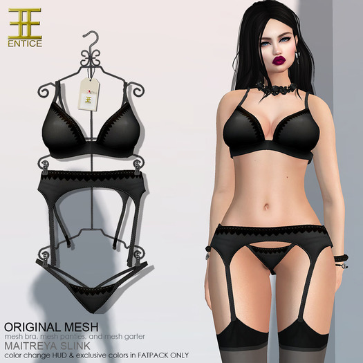 Entice - Passionate Kisses Lingerie - Black