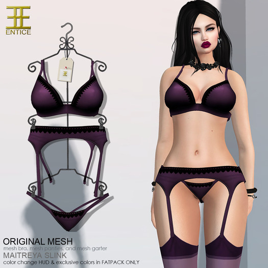 Entice - Passionate Kisses Lingerie - Plum