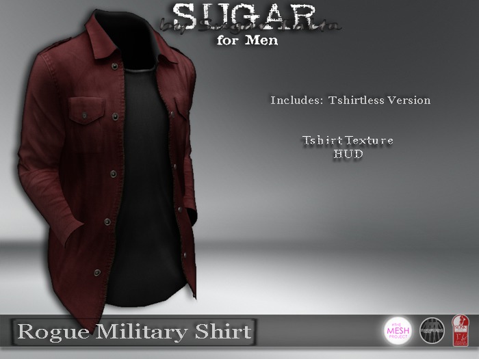 SUGAR for Men - Rogue Military Shirts - (RED)  *Add Me*