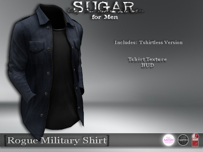 SUGAR for Men - Rogue Military Shirts - (NAVY)  *Add Me*