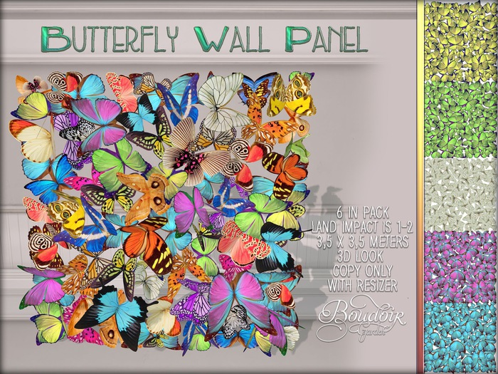 Boudoir Garden - Butterfly Wall Panel