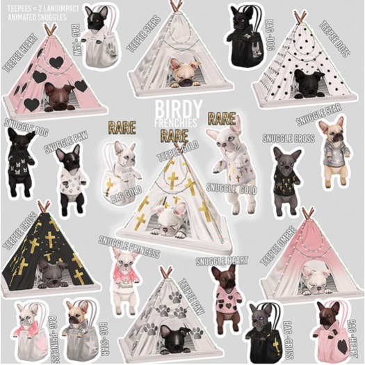 Birdy - Frenchie - Sleepy TeePee - Gold RARE