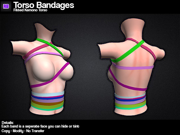 [RB] Torso Bandages (Fitted Kemono Torso) (Box)