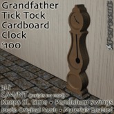 % Grandfather Tick Tock Cardboard Clock *MESH*