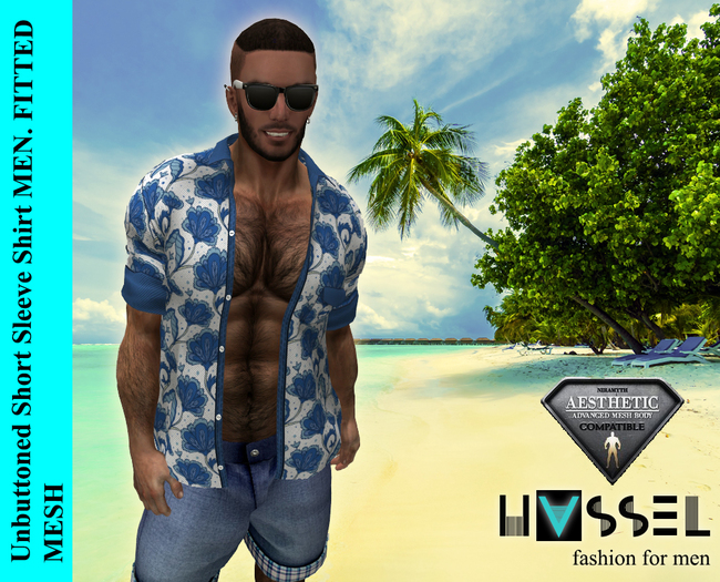 (HASSEL) Unbuttoned Shirt FITTED MESH: SUMMER FLORAL 1 (NIRAMYTH) AESTHETIC (WEAR ME)