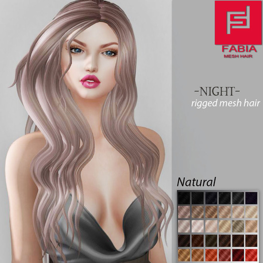 -FABIA- Mesh Hair  <Night> Natural Tones