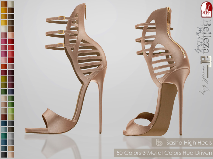 Bens Boutique - Sasha High Heels - Hud Driven Maitreya,Slink(all),Belleza(all)