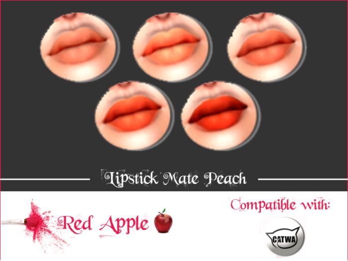 Red Apple  - Catwa Mate Peach Lipstick