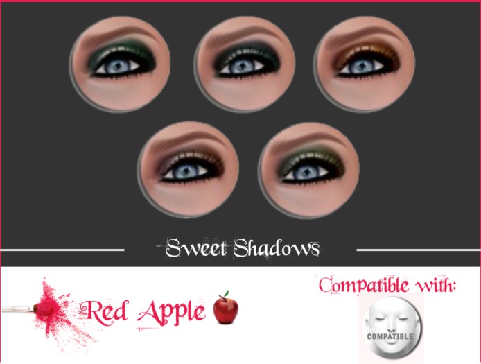 Red Apple  - Lelutka Eyeshadows Sweet Shadows