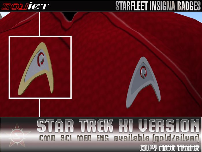 Starfleet Insignia Badge - ENGINEERING (gold)