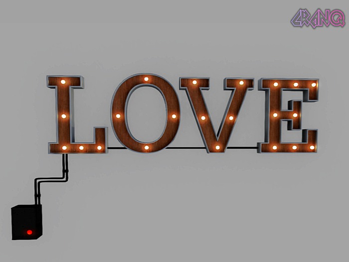 *CRAnQ* MESH LOVE Marquee sign