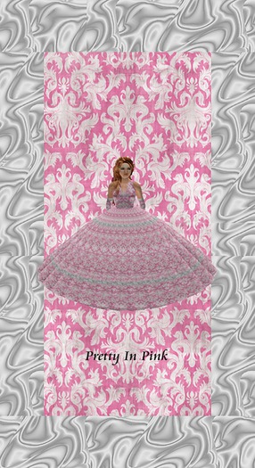 pretty in pink white and paisley gown and outfit