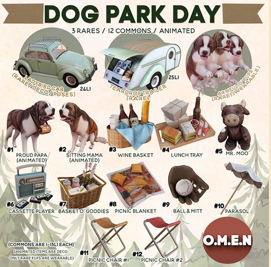 O.M.E.N - Dog Park Day - #11 Picnic Chair 1 BOX
