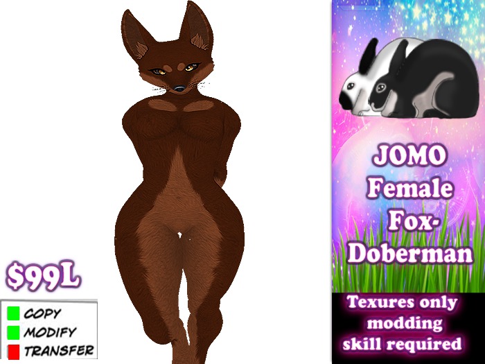 JOMO Female Fox- Doberman - Red & Tan