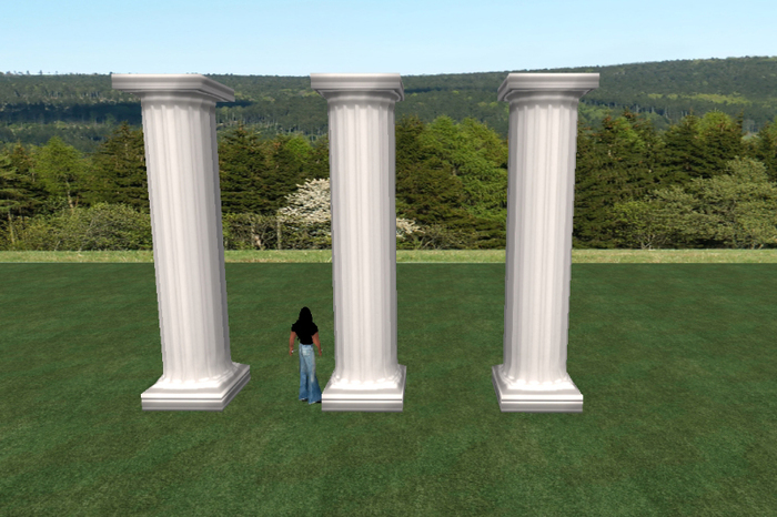 Fluted Column with caps, Sculpted Column, Sculpted Pillar Column with UV map SCC5