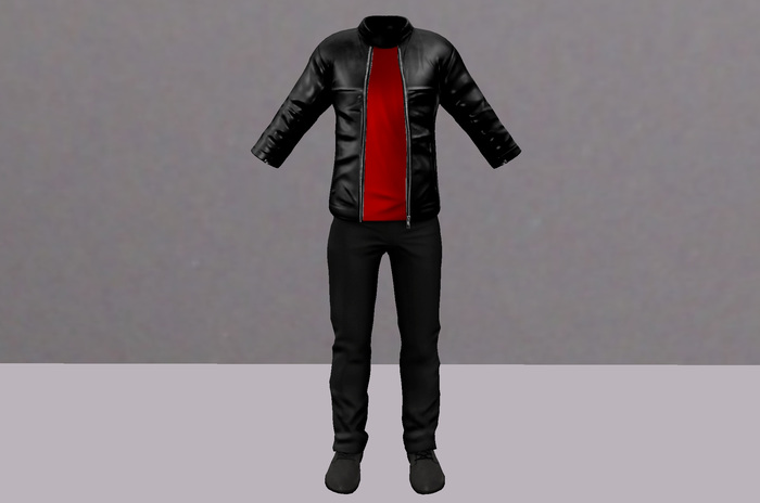 MENS OUTFIT LEATHER JACKET 1