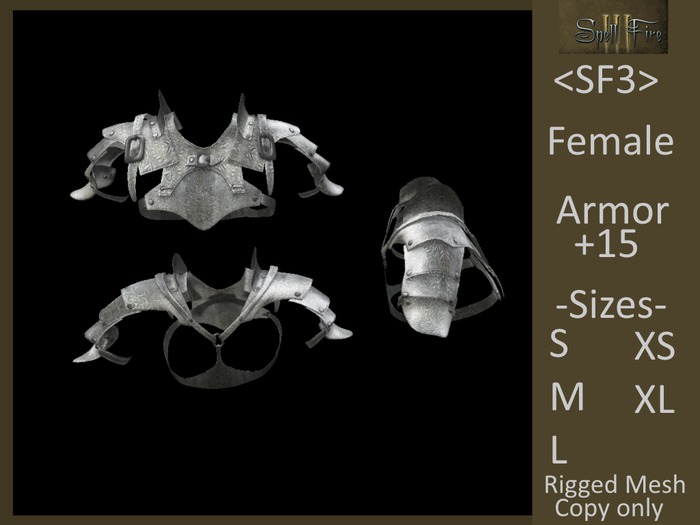 Spellfire Female Silver Pauldrons (Boxed)