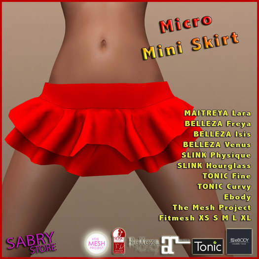 promo - SS - Micro Mini Skirt - red