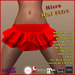 Sm double ruffle micro mini skirt red