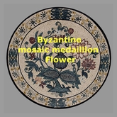 Byzantine mosaic medaillon Flower