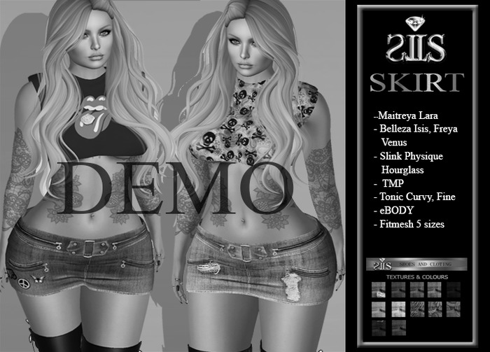 ::: LS DIAMOND SKIRT JEANS SANDY  DEMO