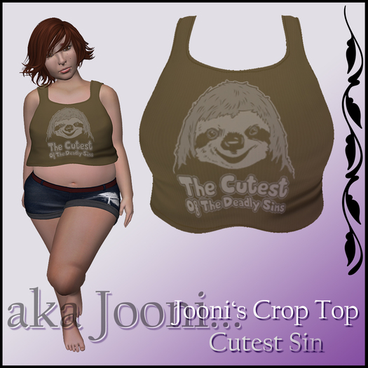 [jj] Cutest Sin Sloth Crop Top * piggu June
