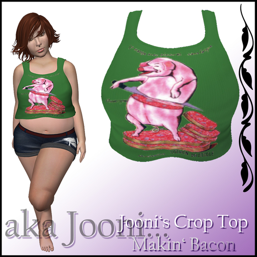 [jj] Makin' Bacon Crop Top
