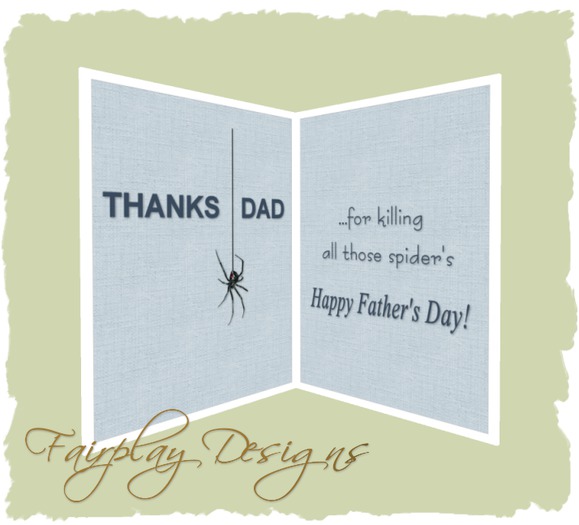 ~FDA~THANKS DAD... Father's Day Card*TOUCH ME*