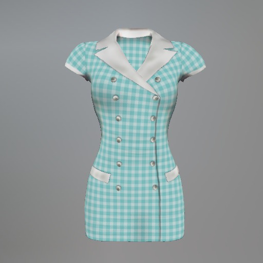 Blue Domestic Service Fitmesh Uniform