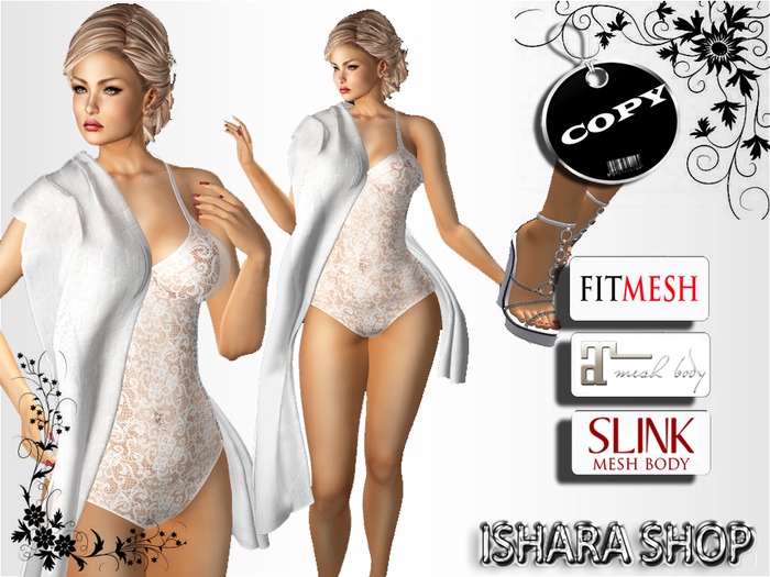 BODY AND PAREO WHITE