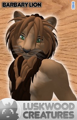 Luskwood Barbary Lion Furry Avatar - Male
