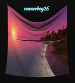 WALL HANGING DECOR ART BEACH PURPLE SUNSET WITH RESIZER COPY OK