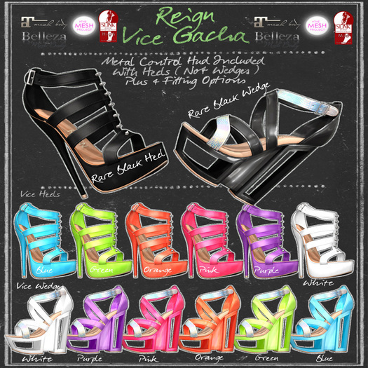 REIGN.-Vice Wedges- Black- RARE