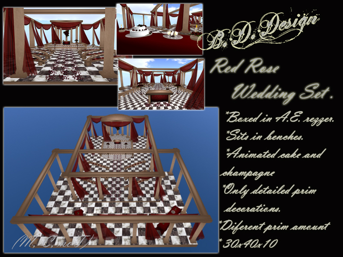 .::B.D.D::. Red rose wedding set  (BOX)