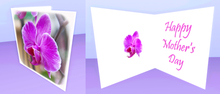 Mother's Day Card (orchid) - customizable Happy Mothers Day card for Mothering Sunday