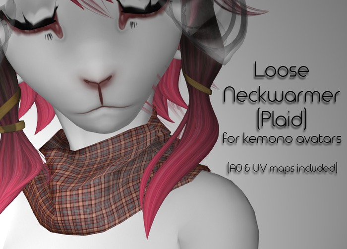 Kemono Loose Neckwarmer (Plaid)