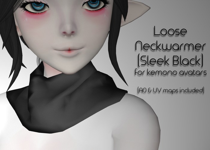 Kemono Loose Neckwarmer (Sleek Black)