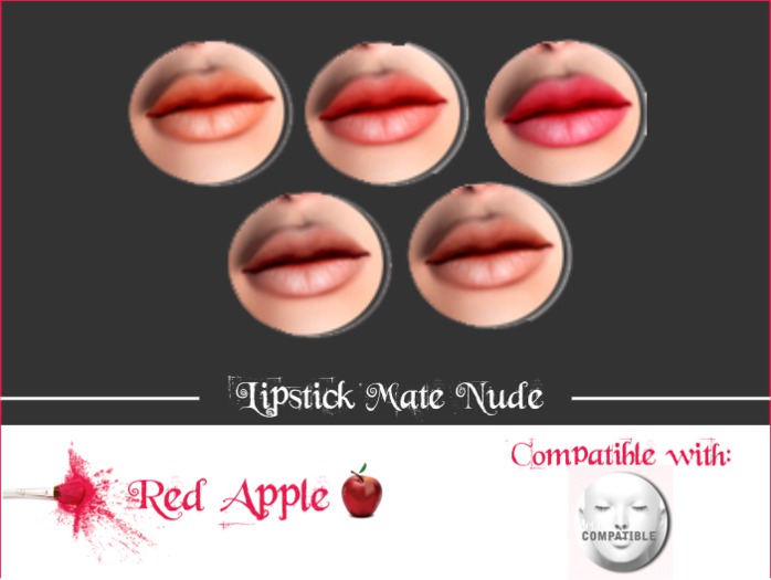 Red Apple  -Lelutka Mate Nude Lipstick