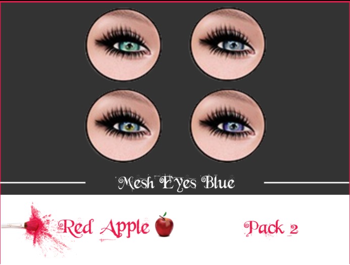 Red Apple - Mesh Eyes Blue Pack 2