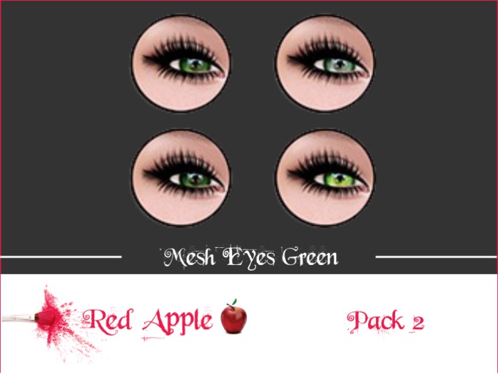 Red Apple - Mesh Eyes Green Pack 2