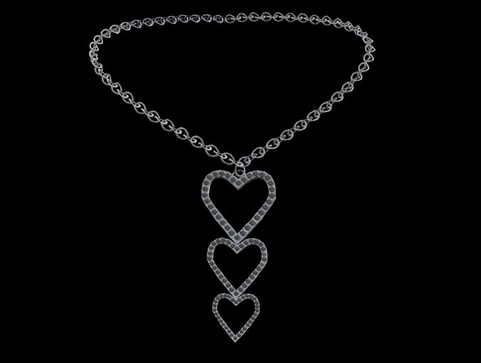 Alien's Creations Triple Heart Necklace