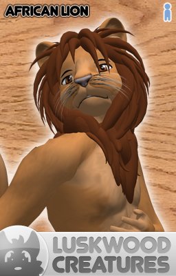 Luskwood African Lion Furry Avatar - Male