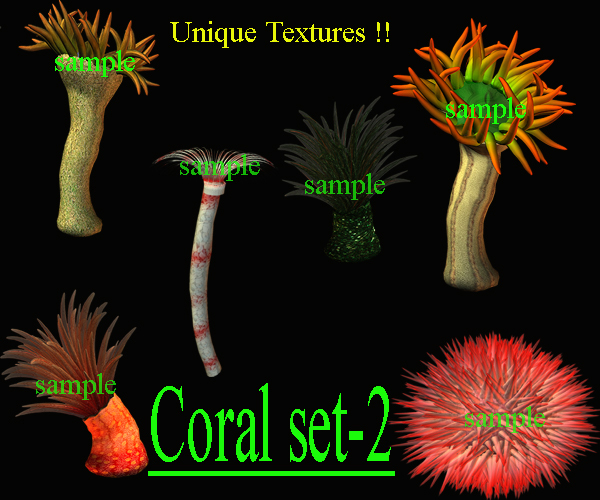 1 BOX Coral set2 Textures
