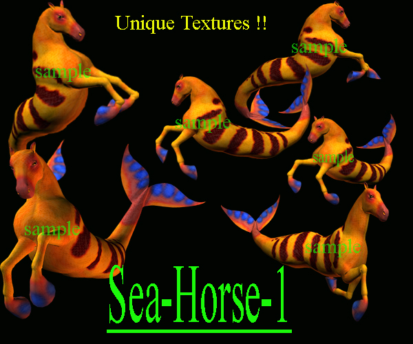 1 BOX Sea Horse set1 Textures