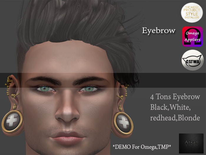 .::Arkan::. Eyebrow Omega/Catwa/TMP 4 Colors {DEMO}