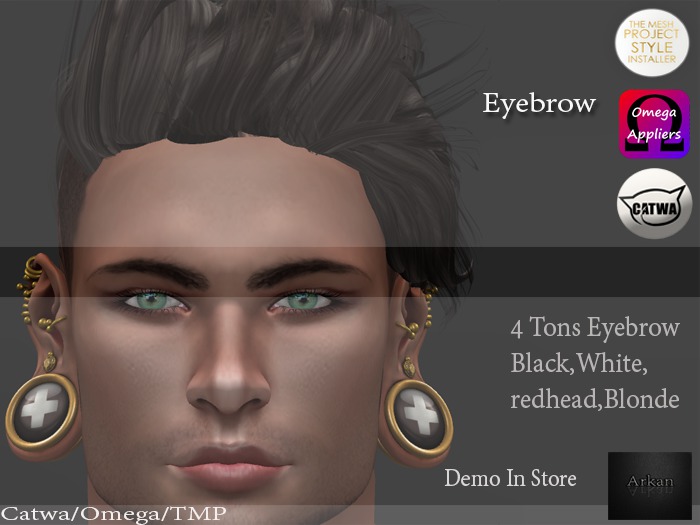.::Arkan::. Eyebrow Omega/Catwa/TMP 4 Colors