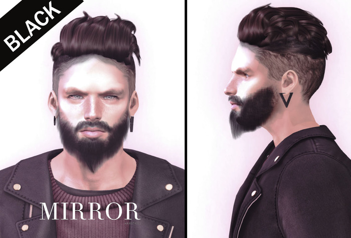 Second Life Marketplace - MIRROR - Bryan Hair -Black Pack-