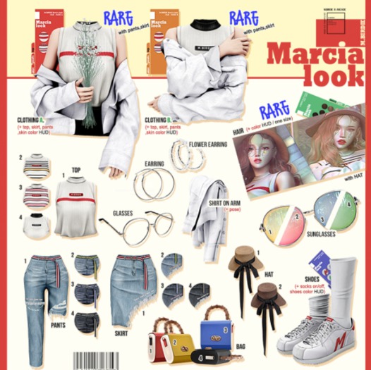 `M.BIRDIE / Marcia look-BAG1