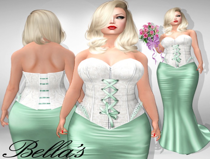 Sabrina-Corset Gown-Mint