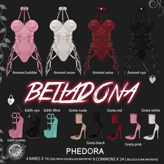 Phedora Belladona ~ Amoret Freya bubble RARE